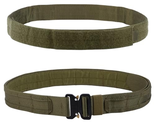 SUPERFINDINGS Cintura tattica da combattimento a sgancio rapido Molle Rigger War Combat Belt regolabile per forze dell'ordine Cinture da combattimento in nylon con fibbie in lega per esterni