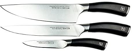 Rockingham Forge Equilibrium 3 Piece Kitchen Knife Set, Including 20cm Chef's Knife, 20cm Carving Knife, 10cm Paring Knife, Premium German Stainless Steel
