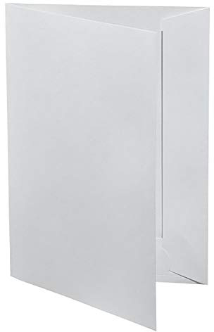 18 Stück Artoz Präsentationsmappen für DIN A4 - Lichtgrau (Grau) - gerippter Karton - 220 g/m² - 220 x 310 mm - hochwertige Bewerbungsmappen