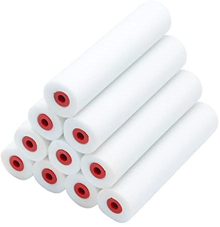 ProDec 10 Pack 6 inch High Density Foam Mini Paint Rollers for a Smooth Finish with Gloss and Satin Paints on Skirting Boards, Window Sills, Panel Doors, Cabinets, Metal and More