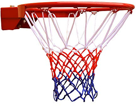 THUNDERBAY Reinforced Heavy Duty Breakaway Wall Mounted Basketball Rim,18 inch Double Spring Flex Rim Goal Replacement for Indoor Outdoor Walls