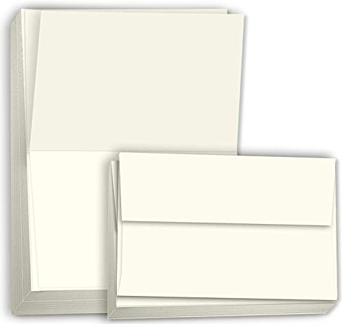 Hamilco Blank Cards and Envelopes CREAM Cardstock Paper 4.5 x 6.25 A6 Folded Cards with Envelopes 100 Pack