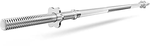 Marbo Sport - Langhantelstange, Hantelstange, Krafttraining Stange für Hantelgewichte - 180 cm MW-G180-EX-SR - aus Stahl, mit Sternverschlüsse, Armtrainer Fitnessgeräte Sportgeräte für Zuhause