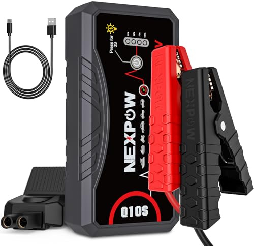 NEXPOW Car Jump Starter 2026 Upgraded Car Battery Jump Starter Pack 3000A Peak for Up to 9.0L Gas and 7.0L Diesel Engine 12V Auto Battery starter Jumper Cables Portable Lithium Jump Box with USB QC3.0