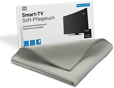 POLYCLEAN 2X Microfaser SmartTV Reinigungstuch für Display (40x40 cm)