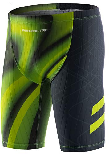 My Kilometre Maillot de Bain Jammer pour garçons avec Cordon de Serrage pour Enfants, Endurance, Short de Bain pour Enfants, Vert, Taille L