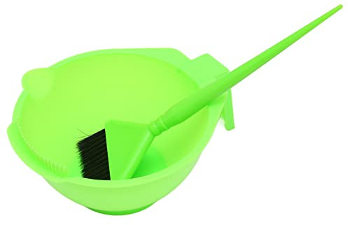 Sonew Hair Dye Kit, Hair Dye Brush and Bowl Set for Hair Beard Colors Mixing, Hair Tint Dying Coloring Brush Tools (Green)