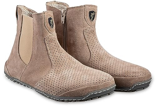 Magical Shoes Chaussures Pieds Nus pour Femme Chelsea Bottines Minimalistes Bottines Printemps Automne Hiver Bottes Pieds Nus Bottines en Cuir Bottes Lupino Spring, beige, 43 EU Large