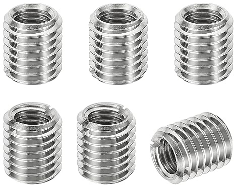 PATIKIL Gewinde Adapter Hülse M14x2 auf M10x1,5, 16mm, 6 Stück | Reduziere Mutter,Außengewinde zu Innengewinde, Reparatur Einsatz Schraube Reduzierstück Verbindungselement