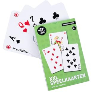 Engelhart – 390115 – XXL-Spielkarten – Größe Einer Karte: 12,1 cm x 18,5 cm, 54 Riesenkarten