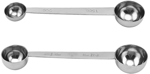 2PCS Stainless Steel Measuring Spoons Set, 30g /15g/5g Double Sided Measuring Teaspoons, Kitchen Baking Utensils for Measuring Dry and Liquid Ingredients