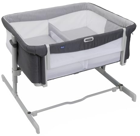 Chicco Next2Me Twins, Culla Neonato Fianco Letto per Gemelli, 2 Materassi, Spondina Apribile con una Mano, Altezza Regolabile, Regolabile con 11 Livelli di Altezza, Gemellare, 0m+