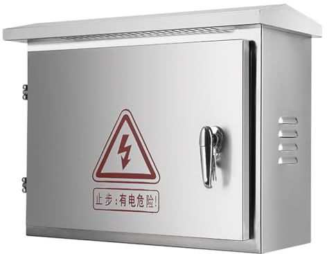 Elektrischer Kasten für den Außenbereich Anschlussdose aus Edelstahl, Wasserdichter und staubdichter Schaltschrankkasten, Universeller elektrischer Projektkasten mit Schloss & Montageplatte