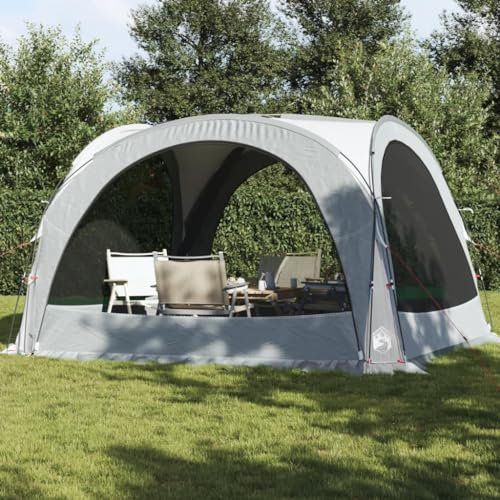 Tino Tech Partyzelt Outdoor Tent Gruppenzelt Familienzelt Große Wurfzelt Festivalzelt Trekkingzelt 360x360x215 cm Polyester Weiß