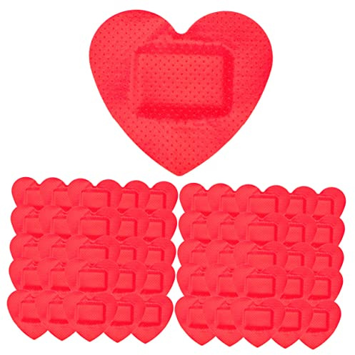 KITANDOVE 100piezas Parches Adhesivos Forma De Corazón Material Transpirable y Resistente Al Agua Para Protección y Cuidado De Heridas Para Adultos