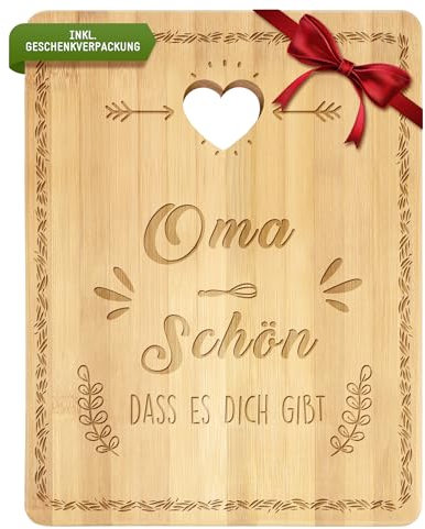 Oma Geschenk, Bambus Schneidebrett Geschenke für Beste Oma zum Geburtstag Muttertag Weihnachten, Oma Geburtstagsgeschenk Weihnachtsgeschenke Küchengeschenke Von Enkel Schneidebrett Holz, Küchenbrett