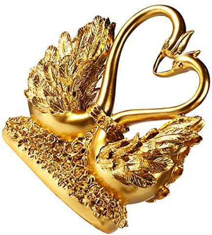 ABOOFAN Elegante Harz Schwan Wohnkultur Wohnzimmer Zubehör Desktop Schwan Statue Flache Basis