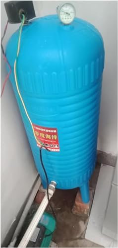 SAFWELAU Druckwassertank Wasserkanister Wasserbrunnen-Drucktank mit Entlüftungsventil, 50 60 100 120 150 200 Liter, PE-Wasserspeicherbehälter für Brunnenpumpen/Sprinklersystem(52.8gal/200L(130x42cm/51