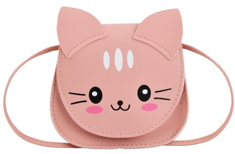 Amexo Kleine Mädchen Katze Umhängetasche, Süße Handtaschen kinder Prinzessin Mini Taschen mit Verstellbarem Gurt Kinder Crossbody Tasche für Kinder Mädchen