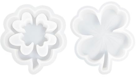 CVDYWDJIE Stampi Cavi per Quadrifogli da 2 Pezzi, Stampi in Silicone, Stampi per Decorazioni Fai-da-Te, Stampi per Colata, Stampi in Gesso Creativi