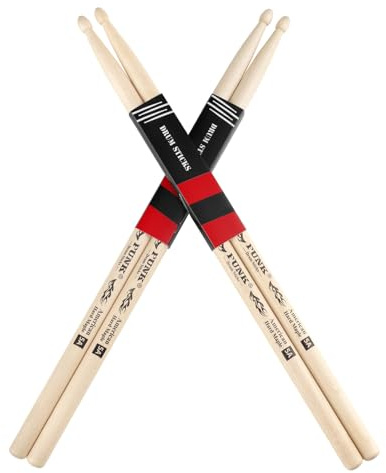 Baguettes de batterie Drum Sticks baguettes schlagzeug sticks Rebound American Bois d'érable dur américain Drumstick, 2 paires baguettes 5a, idéales pour batteurs de tous niveaux, pour batterie