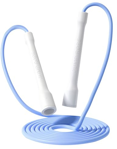 iMoebel Corda per saltare fitness 6 mm x 3 m PVC Speed Rope regolabile, ABS antiscivolo per saltare la corda per bambini adulti boxe dimagrante Crossfit