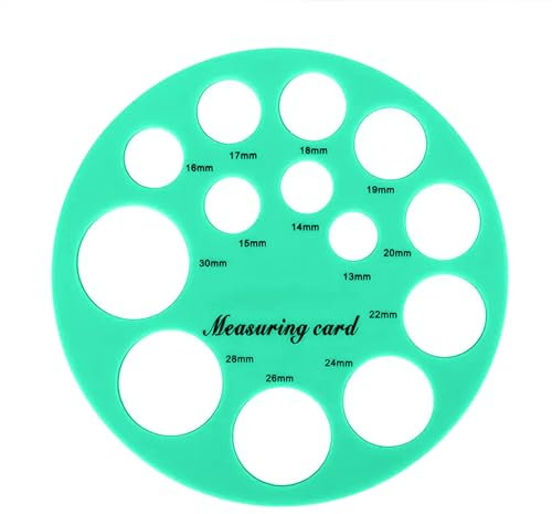 BYYLECL Circle Template, Nipple Ruler, Silicone Nipples Measuring Ruler, Breast Flange Measuring Tool for Breast Pump Green