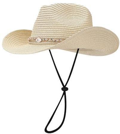 Generisch Nackenschutz Sommerurlaub Panama-Stil Outdoor-Ausflug Sonnenhut Vintage Krempe formbare Sonnenhut Sonnenhut Mit Gesichtsschutz (Beige One Size)