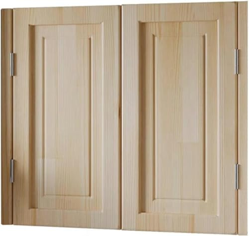 Umweltfreundliche Schwingtüren aus Holz – Retro-Limousinen-Stil für den Innen- und Außenbereich, ideal für Café, Bar, Eingang, Balkon, Badezimmer, Speisekammer (B 85 x H 90 cm)