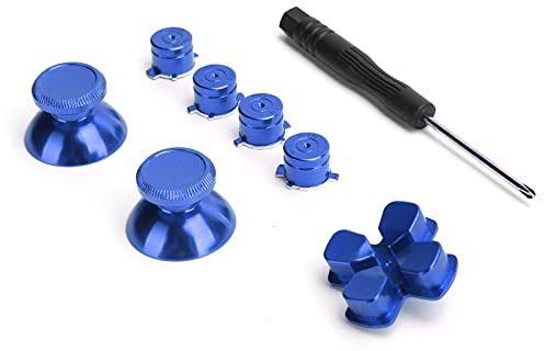 Generic Tumsticka med Metallknapp, Hållbart Utbyte för Gamepad, Moderiktig Design, Beröringskänsla för Spelentusiaster (Blå)