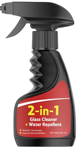 Pulitore Vetri Auto,120ml Antiappannante per Detailing Auto | Spray Sgrassante Parabrezza Trasparente | Per Camion RV SUV Specchietti Esterni Bagno Doccia Guida