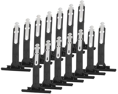 QUARKZMAN 14 pcs Ressort de suspendu pour volet roulant, mini ressorts pour volet roulant à queue d'aronde fendue en acier inoxydable et nylon, pour lames de stores enrouleurs, Noir