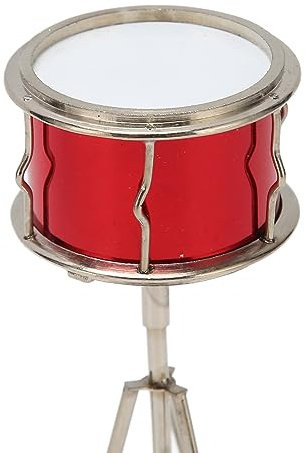 OEBUAFI Delicato Modello di Rullante in Miniatura Affascinante Aggiunta per Comodini Sale da Musica Rame da 3,7 Pollici