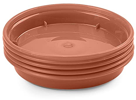 Whitefurze G04114 Garden Pot Saucer for 7.5/ 10cm Pot - Terracotta (Set of 5)