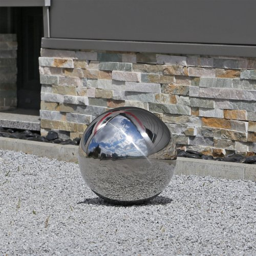 CLGarden 25cm Kugel aus Edelstahl Edelstahlkugel 25 Gartendekokugel poliert V2A Stahl