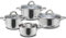 Linnuo Topfset Induktion - 4 Töpfe & 3 Glasdeckel - Kochtopf Set aus hochwertigem Edelstahl - Topf mit hohlem Griff - Nicht heiß beim Kochen - ideales Kochset für kleine Küchen (7tlg. Set)