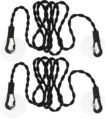 2 Pack Travel Clothes Washing Line Clothesline Line Camping Elastic Portable Windproof Hanger with Hooks and Suction Cup Attachments for Outdoors Travel and Camping
