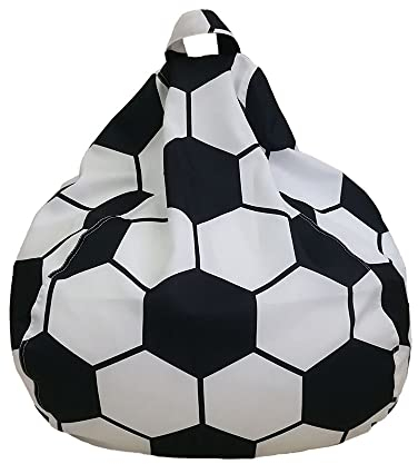 Highdi Bean Bag Chair Kids Sitzsack Ohne Füllung - Kinder & Erwachsene Bean Bag Riesensitzsack,Spielzeug Aufbewharungstasche Sitzsack Aufbewahrung Beutel Lagerung (80 x 90 cm, Fußball)