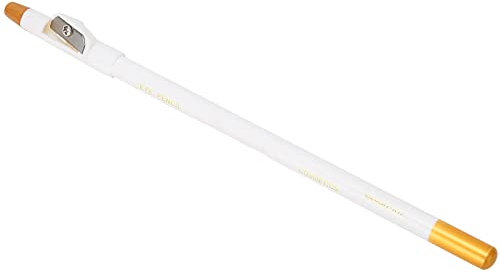 Barber Pencil with Built-In Sharpener, Professional Beard Pencil Filler for Men, Hairline Outliner Pencil Hairdressing Pen Beard Shaping Tool (White)