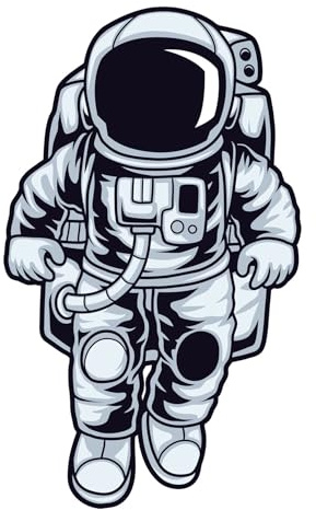 ROTH Bügelbild, gestickt, Astronaut