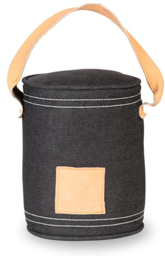 TOPANBIETER 999 Dekorativer Türstopper Denim mit Griff - Türhalter Fensterpuffer - Bodenstopper Tür Stopper Türkeil (denim schwarz)