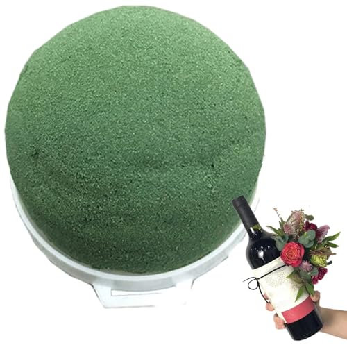 Mousse de fleur – Mousse de fleur de bouteille de vin, support floral rond | Mousse florale ronde, fournitures d'arrangement floral en mousse absorbante pour décoration de mariage à faire soi-mêm