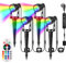 B-right RGB Lampada da Giardino Esterno, 4 * 3W Lampada da Giardino con Terra, Luce da Giardino Faretto da con Spina e Cavo, Faretti da Giardino Luci proiettore LED Spot Esterno per Sentieri, Alberi