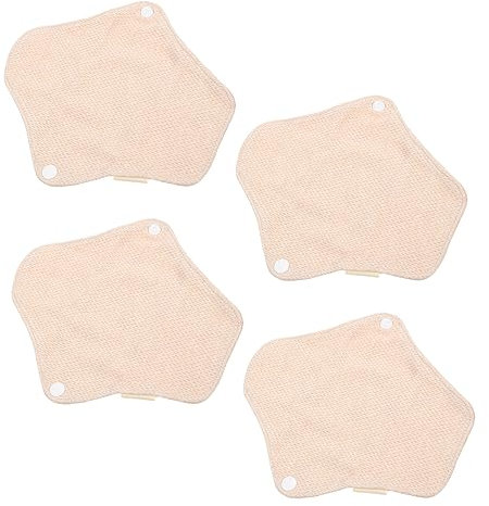 HAMPPLIES 4piezas Compresas Menstruales Reutilizables Sanitarios Lavables Femeninos Impermeables De Absorbentes y Ecológicos