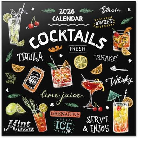 Grupo Erik - Calendrier 2026 Mural Recettes - Calendrier Mural 2026 Mensuel │ Idee Cadeau : Calendriers Muraux │ De Janvier à Décembre : Espace pour notes et Illustrations décoratives (30x60 cm)