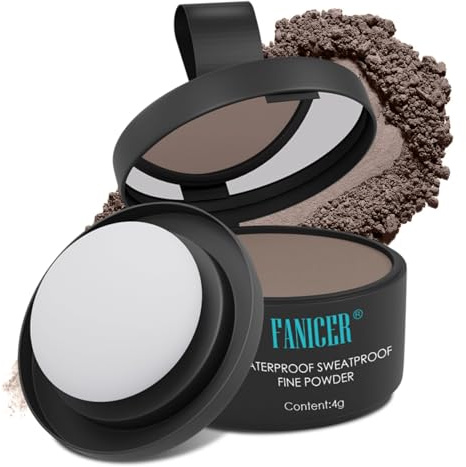 Hairline Powder, Root Touch up Powder, Instantly Hairline Powders, Hairlines Powders for Men & Women, Root Touch Up, for Receding Hairlines Thinning Areas, Easy to Use, Dark brown