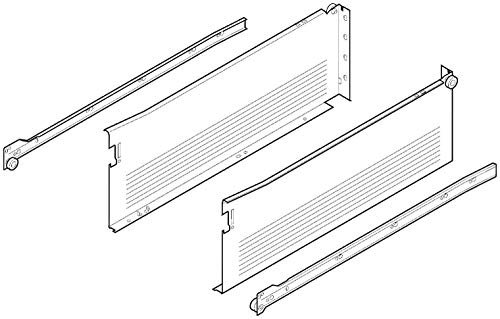 Blum METABOX 320H5500C15 Schubladenschienen-Set, 55,9 cm lang x 14,4 cm hoch, Weiß