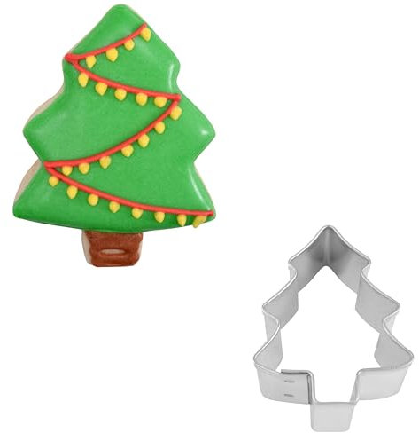 Creative Party K1501 Mini emporte-pièce en forme de sapin de Noël en acier argenté