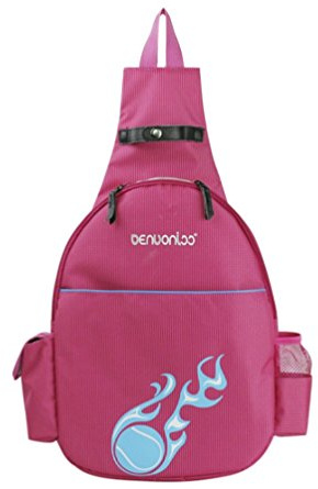 Klau Tennis Racket Backpack, Rose Red, S, Removable