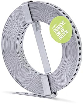 Alberts 334130 Lochband | mit oder ohne Abrollkasette | sendzimirverzinkt | Breite 12 mm | Länge 10 m